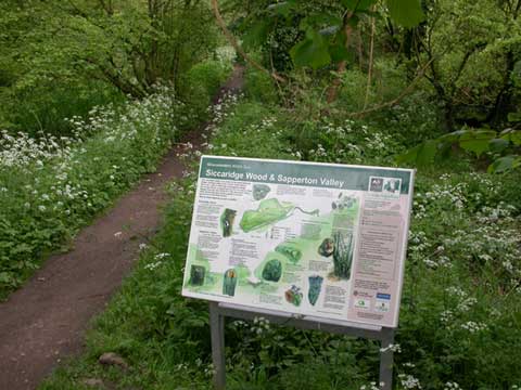 Image  of sign in Sapperton Valley (Glos. Wildlife Trust)
